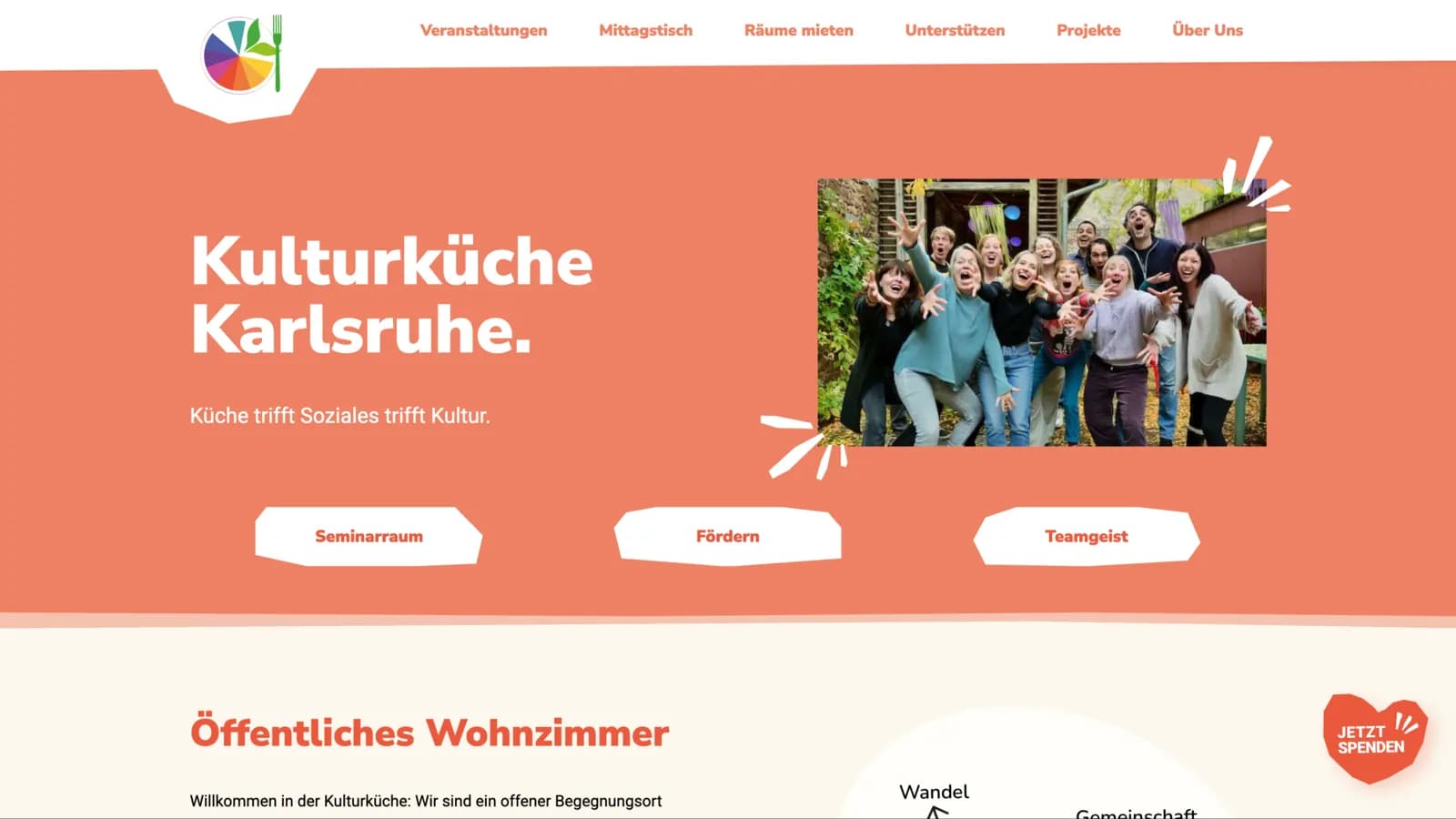 Vorschau der Website kulturkueche-karlsruhe.de
